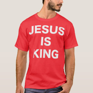 Jezus is Koning Bold White Tet Christelijke Religi T-shirt