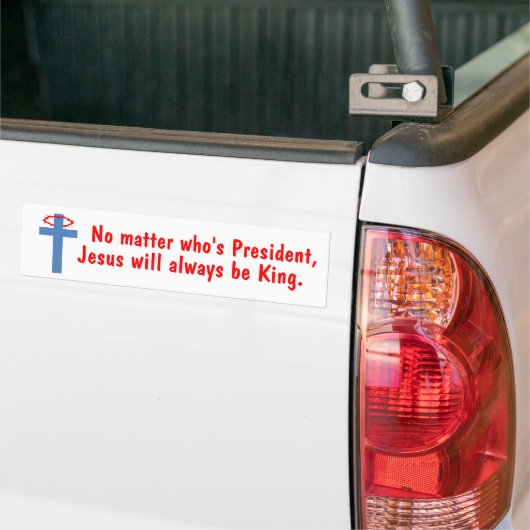Jezus is koning bumpersticker (Op Truck)
