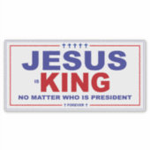 Jezus is koning campagnestijl Vinyl Decal Sticker (Voorkant)