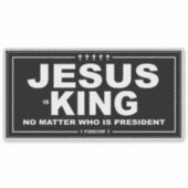 Jezus is koning campagnestijl Vinyl Decal Sticker (Voorkant)