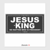 Jezus is koning campagnestijl Vinyl Decal Sticker (Vel)