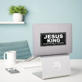 Jezus is koning campagnestijl Vinyl Decal Sticker (Laptop op bureau)
