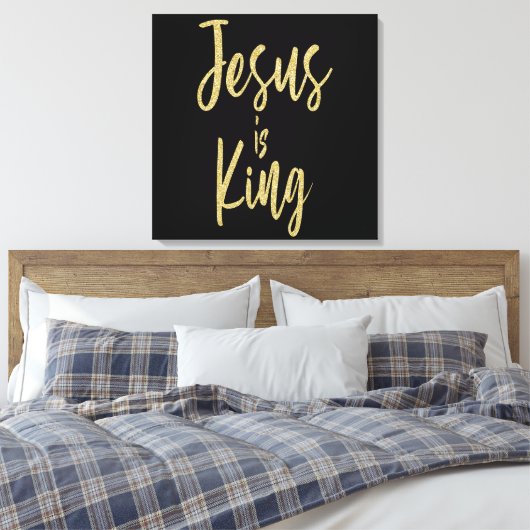 Jezus is koning canvas afdruk (Insitu (Slaapkamer))