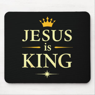 Jezus Is Koning _ Christelijk Geloof Ontwerp  Muismat