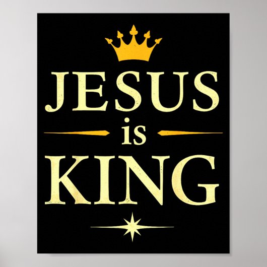 Jezus Is Koning _ Christelijk Geloof Ontwerp Poster (Voorkant)