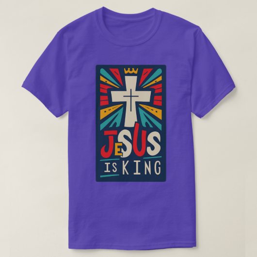Jezus is Koning Christelijk Quote 1 T-shirt (Design voorkant)