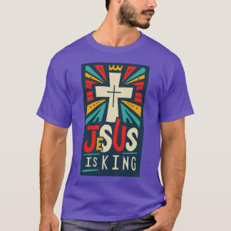 Jezus is Koning Christelijk Quote 1 T-shirt