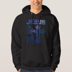 Jezus is koning Christelijke Groovy Hippie Trendy  Hoodie