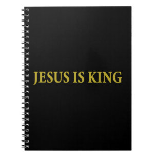 Jezus is koning Christelijke Pullover HoodieJesus Notitieboek
