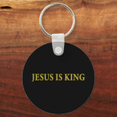 Jezus is koning Christelijke Pullover HoodieJesus  Sleutelhanger (Voorkant)