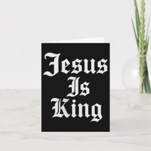 Jezus is koning Christelijke straatkleding Kaart