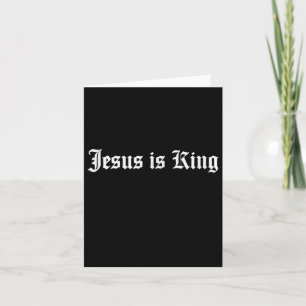 Jezus is koning Christelijke straatkleding Kaart