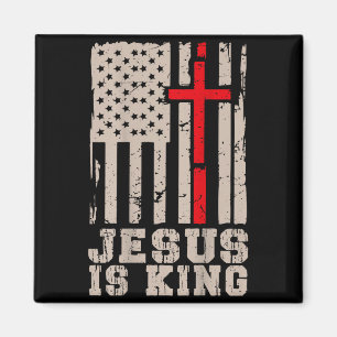 Jezus Is Koning Christus Heer Patriottisch Christe Magneet