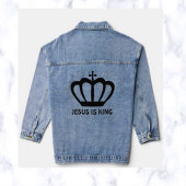 Jezus is koning denim jacket