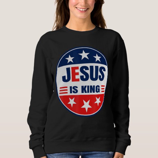 Jezus is koning God zegene Amerika Trui (Voorkant)
