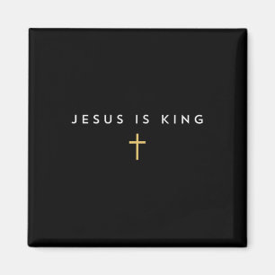 Jezus is Koning Kruis dun Christelijk Geloof Jezus Magneet