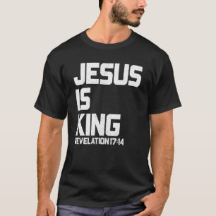 Jezus is Koning Openbaring 17 14 Bijbelvers voor m T-shirt