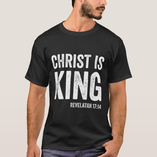 Jezus is Koning Openbaring 17:14 Christelijke Chri T-shirt (Voorkant)