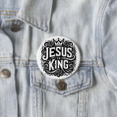 Jezus is koning ronde button 7,6 cm (In situ)