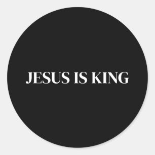 Jezus is Koning Ronde Sticker