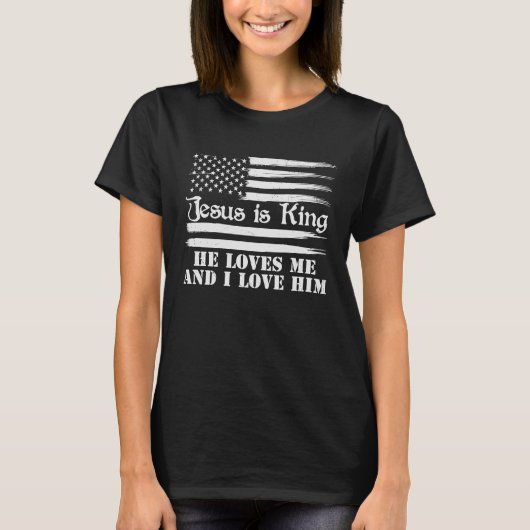 Jezus is koning t-shirt (Voorkant)