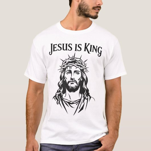 Jezus is koning t-shirt (Voorkant)