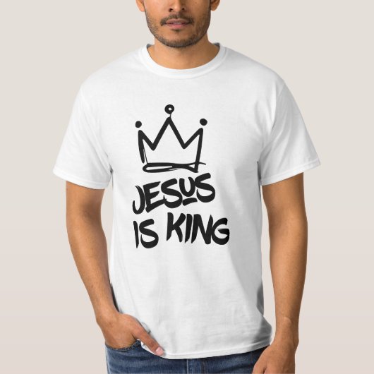 Jezus is koning t-shirt (Voorkant)