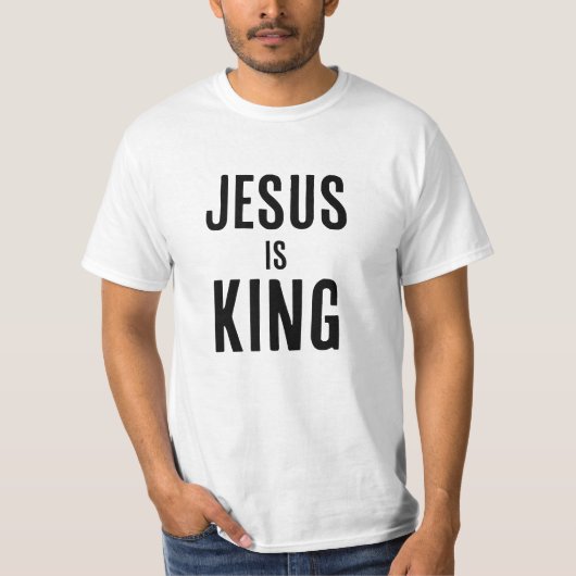 Jezus is koning t-shirt (Voorkant)