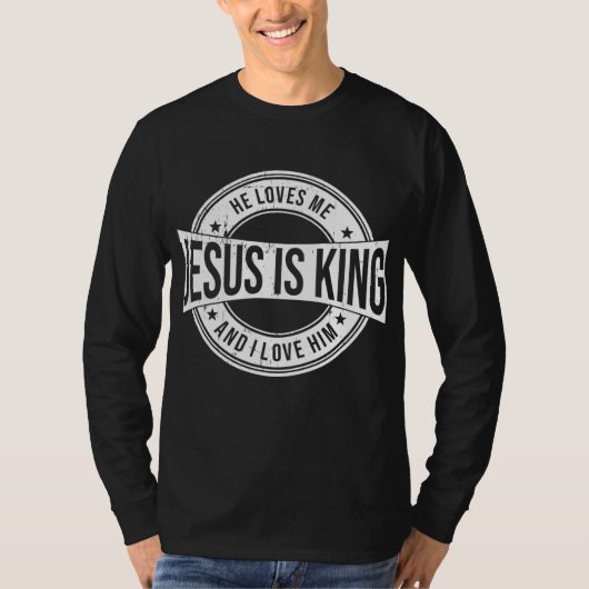 Jezus is koning t-shirt (Voorkant)