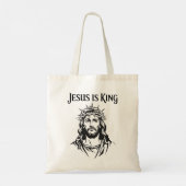 Jezus is koning tote bag (Achterkant)