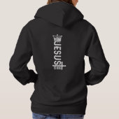 Jezus is koning | Witte  Christelijke kroon Hoodie (Achterkant)