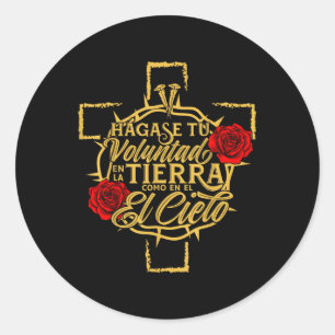 Jezus is Koning Yeshua Religieuze Christelijke Bij Ronde Sticker