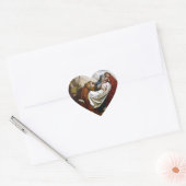 Jezus is Laid in de Tomb Stations of the Cross 14 Hart Sticker (Envelop)