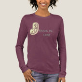 ''Jezus IS leven'' Tri-Blend Shirt (Voorkant)