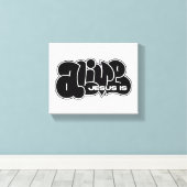 Jezus is levende graffiti canvas afdruk (Insitu (Houten vloer))