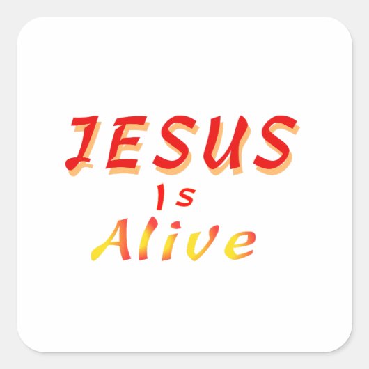 Jezus is levende stickers (Voorkant)