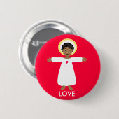 Jezus is liefde ronde button 5,7 cm (Voorkant /achterkant)