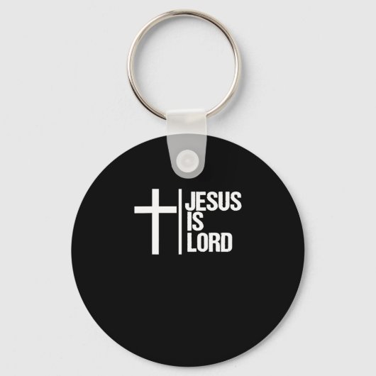 Jezus is Lord Cross Faith Christelijke God heilig Sleutelhanger (Voorkant)