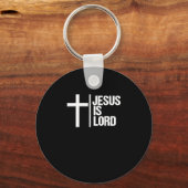 Jezus is Lord Cross Faith Christelijke God heilig Sleutelhanger (Voorkant)