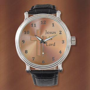 Jezus is Lord Cross Watches voor mannen gepersonal Horloge