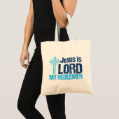 Jezus is Lord My Redeemer Cute Christelijk Cross Tote Bag (Voorkant (product))
