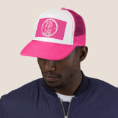 Jezus is Lord Pink Logo Trucker Pet (In situ)