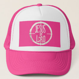 Jezus is Lord Pink Logo Trucker Pet