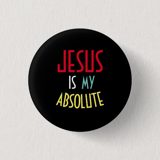 JEZUS is mijn absolute Christelijke geloofsnota Ronde Button 3,2 Cm (Voorkant)