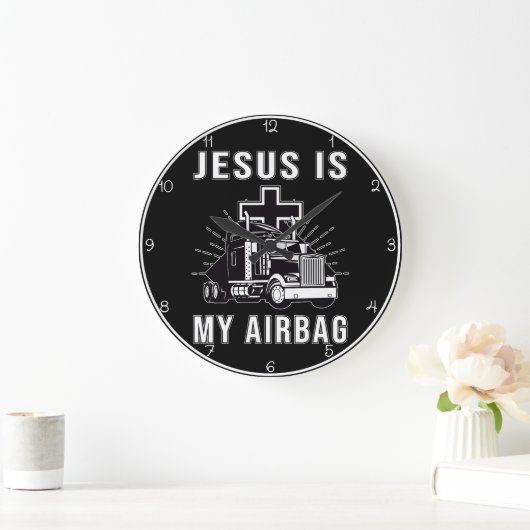 Jezus is mijn airbag grote klok (Huis)
