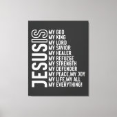Jezus is mijn... Alles Canvas Afdruk (Voorkant)
