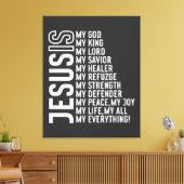 Jezus is mijn... Alles Canvas Afdruk (Insitu (Woonkamer))