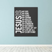 Jezus is mijn... Alles Canvas Afdruk (Insitu (Houten vloer))
