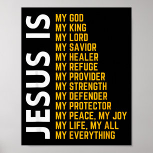 Jezus Is Mijn Alles Christelijke God Jezus Religie Poster