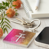 Jezus is mijn alles citaat Christelijk Sleutelhanger (Voorkant Rechts)